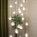 Axyaa Crystal Chandeliers: Modern LED Hanging Ceiling Lamp for Living Room Indoor Lighting