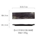 Axyaa 11 inch Ceramic Sushi Plate Saury Barbecue Sashimi Plate Square Tableware