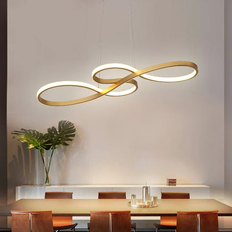 Axyaa Nordic Ring Chandelier LED Indoor Lighting for Living Room, Kitchen, and Bar