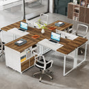 Axyaa L-Shaped Executive Desk with Reversible File Cabinet and Storage Drawers