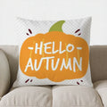 Axyaa Autumn Leaves & Pumpkin Pillow Cover - Sofa Bedroom Car Cushion Cover