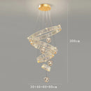 Axyaa Crystal Chandelier Stair Pendant Lamp Living Room Pendant Lights Interior Lighting