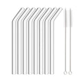 Axyaa Wide Glass Straw Set with Brush - 12mm High Borosilicate Bubble Tea Straw