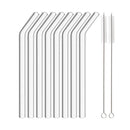 Axyaa Wide Glass Straw Set with Brush - 12mm High Borosilicate Bubble Tea Straw
