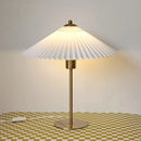 Axya LED Table Lamp with Pleated Lampshade and USB Plug