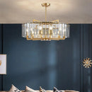 Axyaa Shimmer Glass Chandelier: Luxury LED Lighting Fixture for Stylish Home & Restaurant