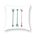Axyaa Teal Blue Geometric Cushion Cover for Home Sofa Decor