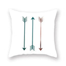 Axyaa Teal Blue Geometric Cushion Cover for Home Sofa Decor