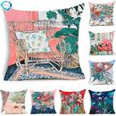 Axyaa Modern Flower Polyester Cushion Cover - 45X45CM