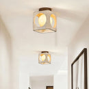 Axyaa Wabi Sabi Corridor Light: Yellow Cave Stone Antique Retro Entryway Ceiling Lights