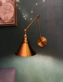 Axyaa Vintage Industrial Long Arm Wall Sconce - LED Wall Lamp for Home, Bedroom, Indoor