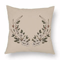 Axyaa Retro Flower Fox Pillowcase in Peach Skin Velvet.