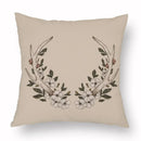 Axyaa Retro Flower Fox Pillowcase in Peach Skin Velvet.