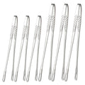 Axyaa Stainless Steel BBQ Grill Tongs Set - 6pcs Kitchen Cooking Utensils