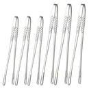 Axyaa Stainless Steel BBQ Grill Tongs Set - 6pcs Kitchen Cooking Utensils