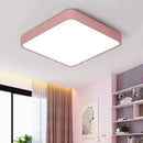 Axyaa Nordic Macaron LED Square Ceiling Light: Modern Iron Home Lamp for Living Room, Bedroom, Study