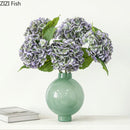 Axyaa Big Belly Green Glass Vase Hydroponics Plant Pots for Aesthetic Room Decor