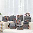 Axyaa Portable Gray Lunch Tote: Insulated Oxford Cooler Bag for Work, School, Picnics