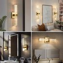Axyaa Modern Metal K9 Crystal Wall Sconce for Bedroom Mirror, 12W Led Wall Lamp