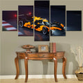 Axyaa Racing Vehicle Canvas Wall Art Home Decor - Cool Yellow Cars Poster Art