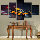 Axyaa Racing Vehicle Canvas Wall Art Home Decor - Cool Yellow Cars Poster Art