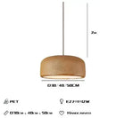 Axyaa Wabi-sabi Pendant Lamp: Japanese Hanging Chandelier for Bedroom, Bar, and Dining Room