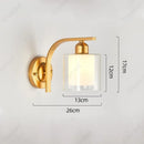 Axyaa Glass Lampshade Wall Lamp: Creative European Style LED Fixture for Bedroom, Living Room