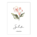 Botanical Leaves Islamic Quote Canvas Painting Pink Flower Wall Art by Axyaa