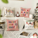 Axyaa Nutcracker Pink Holiday Throw Pillow Cover