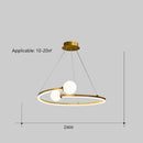 Axyaa Minimalist Artistic Ring Pendant Light for Living Room, Dining Room, Bedroom