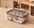 Axyaa Tea Set Organizer with Dustproof Cover - Large Capacity Storage Box