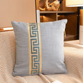 Axyaa Greek Key Jacquard Pattern Pillowcase 45x45cm Cozy Farmhouse Cushion Cover