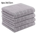 Axyaa Cotton Kitchen Towels Set of 4, Ultra Soft Absorbent Dishcloths