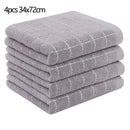 Axyaa Cotton Kitchen Towels Set of 4, Ultra Soft Absorbent Dishcloths