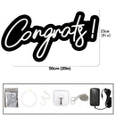 Axyaa 21-inch 'CONGRATS' Neon Light Sign for Graduation Party, Home, Bar, Restaurant Decor