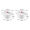 Axyaa Round Microwave Lunch Box Set with Lid for Fresh Food Storage