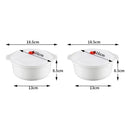 Axyaa Round Microwave Lunch Box Set with Lid for Fresh Food Storage