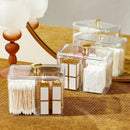 Axyaa Square Cotton Swab Box: Stylish Cosmetic Organizer with Dustproof Lid