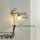 Axyaa Blue Glass Wall Sconce Nordic Modern Rotate Stair Light