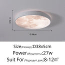 Axyaa Moon LED Ceiling Lamp: Modern Bedroom Lighting Fixture for Home Decor