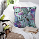 Axyaa Bibble Collage Pillowcase - Soft Polyester Throw Pillow Cover for Home Sofa Decor