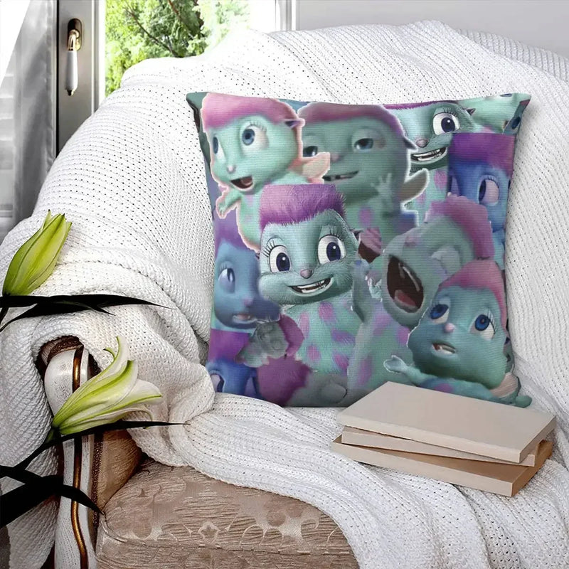 Axyaa Bibble Collage Pillowcase - Soft Polyester Throw Pillow Cover for Home Sofa Decor