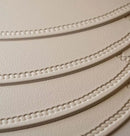 Axyaa Oval Leather Placemat 10PCS - Orange Waterproof Dining Table Mat Home Kitchen