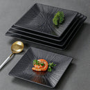 Axyaa Square Melamine Dinner Plate Set - Durable Imitation Porcelain Dishware