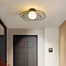 Industrial Ceiling Light Axyaa Straw Hat Glass Ball Lamp Nordic Creative Black or Gold