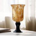 Axyaa Amber Glass Vase: French-Style Elegance for Living Room Décor