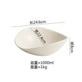 Axyaa Oval Ceramic Bowl Set for Molecular Cuisine and Dining Experience
