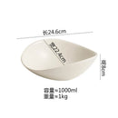 Axyaa Oval Ceramic Bowl Set for Molecular Cuisine and Dining Experience