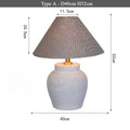 Axyaa Japanese Ceramic LED Floor Lamp with Fabric Lampshade for Home Decor