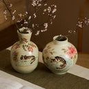 Axyaa Hand-painted Cat Ceramic Vases for Cute Hydroponic Flower Arrangements